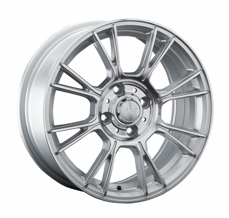 Колесный диск LS LS818 16x7" PCD4x100 ET42 D73,1 серебристый с полированными лучами