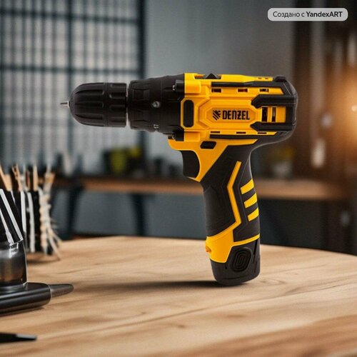 Дрель-шуруповерт аккумуляторная CDL-12CB Li-Ion 12 В 1 акк Denzel 607900₽