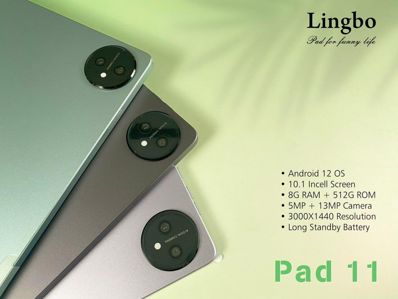 Планшет Lingbo Pad 11 8/512Gb с клавиатурой и стилусом, серый