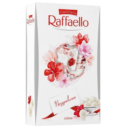 Raffaello с цельным миндальным орехом в кокосовой обсыпке, 70 г, картонная коробка, 7 шт. в уп.