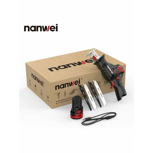 NANWEI 12V мини сабельная пила Зарядка Type-C 2700rmin аккумуляторная 20ah 4649₽