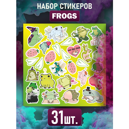 Наклейки на телефон стикеры Frogs Лягушки любовь