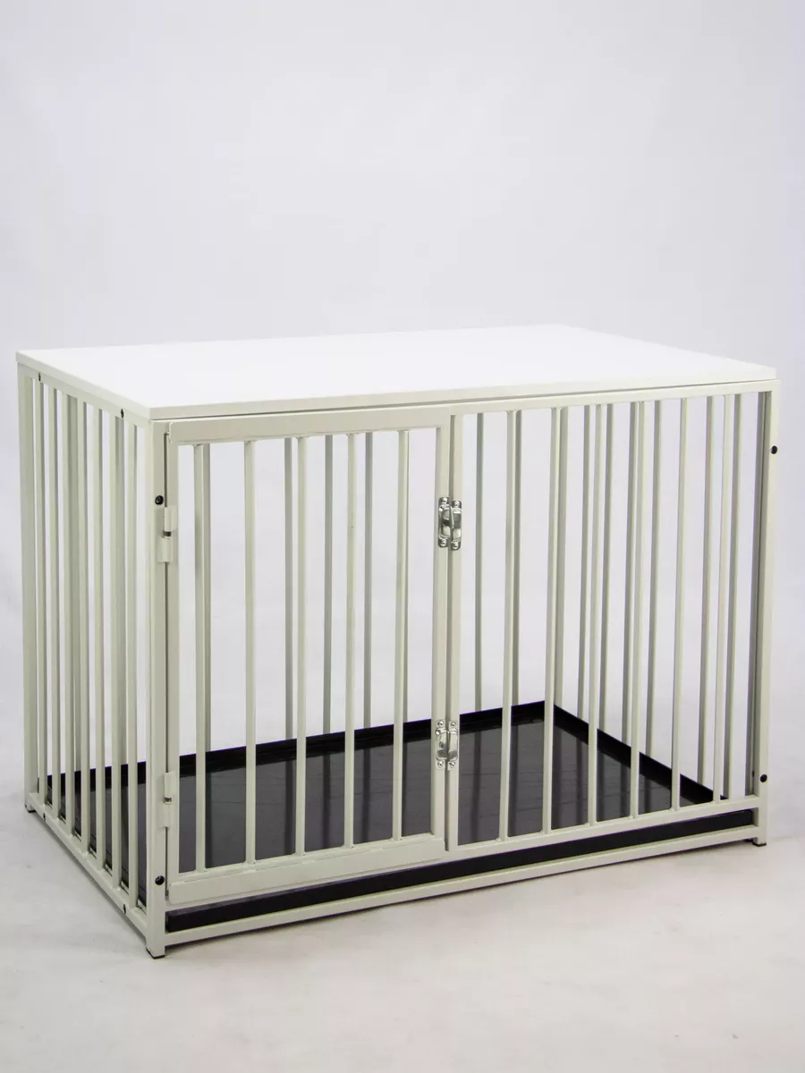 Клетка для собак усиленная белая