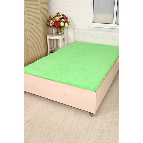 Простыня Махровая Салатовая 150х200 100 Хлопок 1840₽