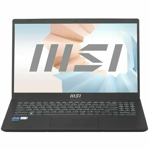 15.6 Ноутбук MSI Modern 15 B13M-607RU черный ноутбук msi modern 14 c12m 230ru intel core i5 1235u 1 3 ггц ram 8 гб ssd 512 гб intel iris xe graphics windows home 9s7 14j112 230