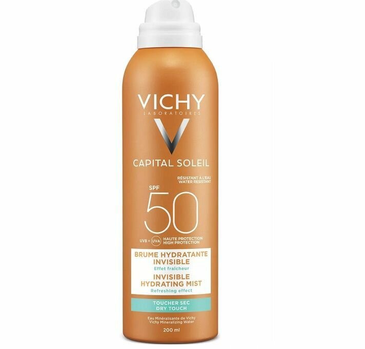 Спрей-вуаль для лица и тела Vichy Ideal Soleil SPF 50 увлажняющий, 200 мл .