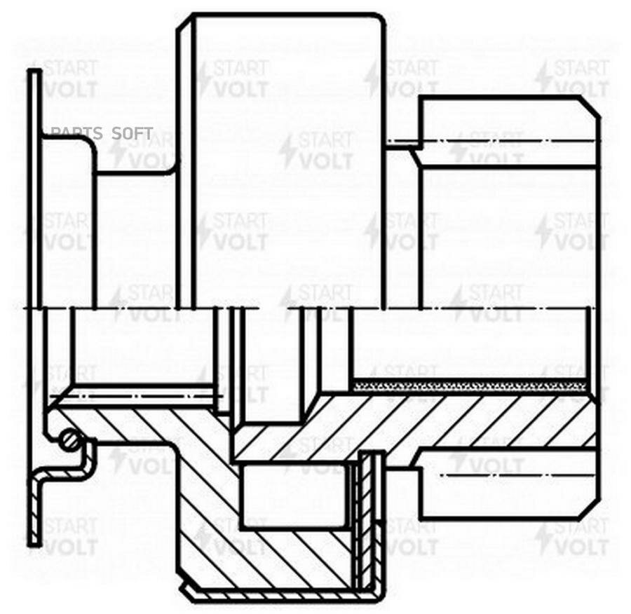 STARTVOLT VCS 1903 Привод стартера (бендикс) VAG Golf VI (08-)/Passat (10-) 1.4i AT после кат. STARTVOLT VCS 1903