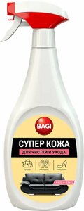 Средство для изделий из кожи Супер кожа для чистки и ухода Bagi, 400 мл, 0.4 г