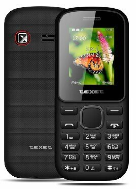 Телефон мобильный (TEXET TM-130 Black/Red (2 SIM))