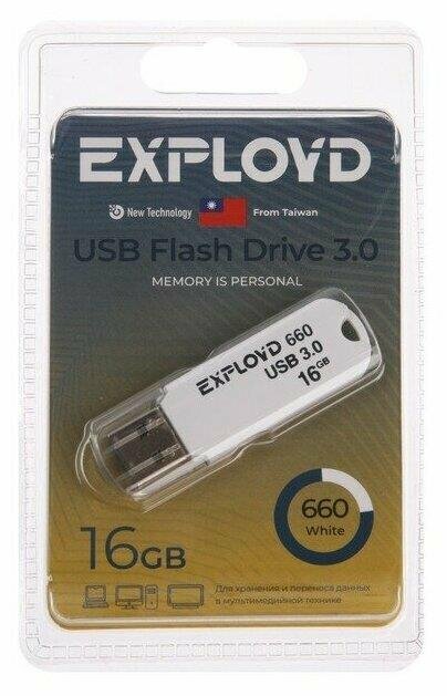 USB флэш-накопитель (EXPLOYD EX-16GB-660-White USB 3.0)