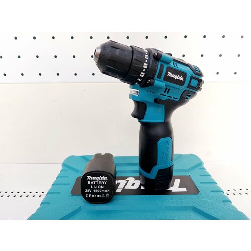 Аккумуляторный бесщеточный шуруповерт Magida 28В + набор акссесуаров