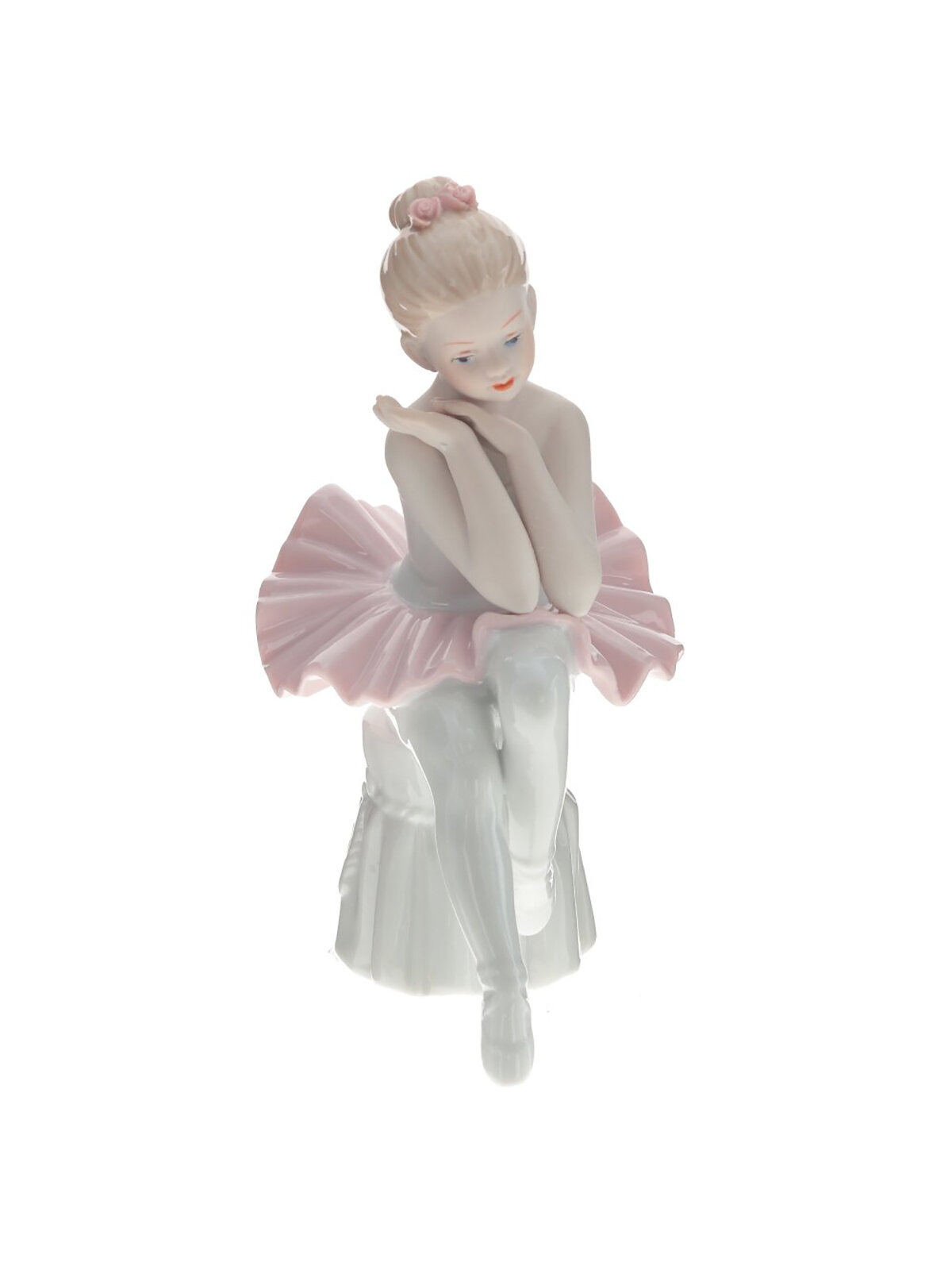 фото Фигурка декоративная Remecoclub Балерина, фарфоровая, 16x11x8 см