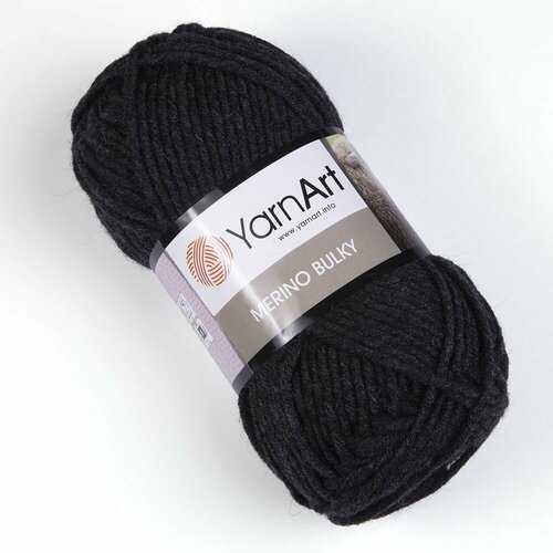 Пряжа Merino Bulky (YarnArt), т. асфальт - 359, 30% шерсть, 70% акрил, 5 мотков, 100 г, 100 м.