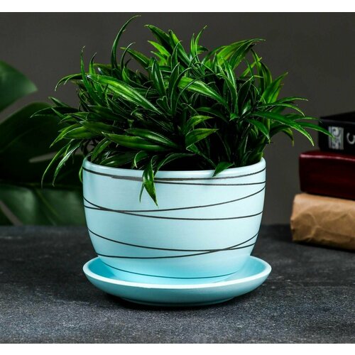 Горшок цветочный Магнолия голубой 05 л 631₽