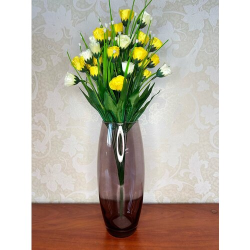 Розы кустовые Жёлто-Белые искусственные цветы Декор интерьера для дома 490₽