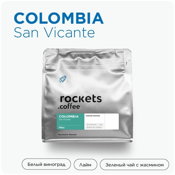 Кофе в зёрнах 250г, Colombia San Vicante, rockets.coffee