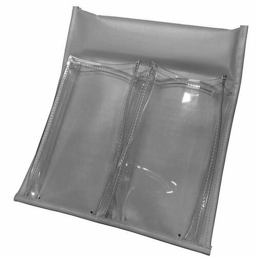 Карман для лодки на ликтрос, 2 прозрачных отсека, №1.5 Серый