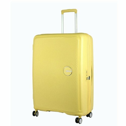 Чемодан American Tourister, 123 л, размер L, желтый