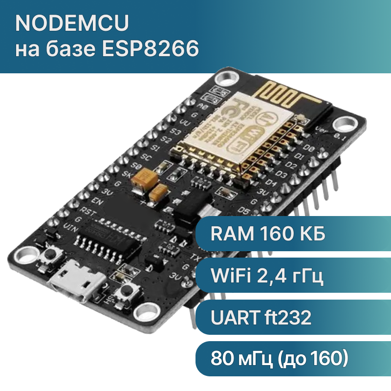 Контроллер Wi-Fi NodeMCU V3 Lolin на базе ESP8266