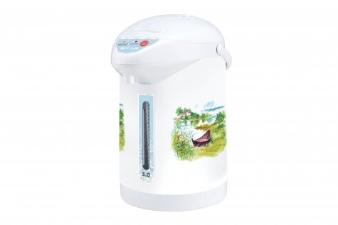 фото Термопот OPTIMA AP-303R (3.0л, 3 сп. нал. воды, бак из нерж. стали, белый пластик, 800Вт)