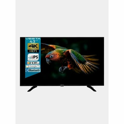 Телевизор VESTA 43V3500 433840x2160 DVB-T2CS2 HDMI 3 USB 2 Smart TV чёрный 3977800₽