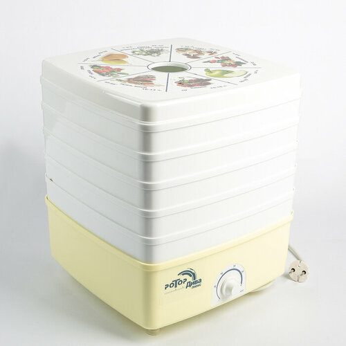 Сушилка для овощей и фруктов Ротор Дива-Люкс СШ-010-02 520 Вт 5 ярусов 17 л жёлтая 717600₽