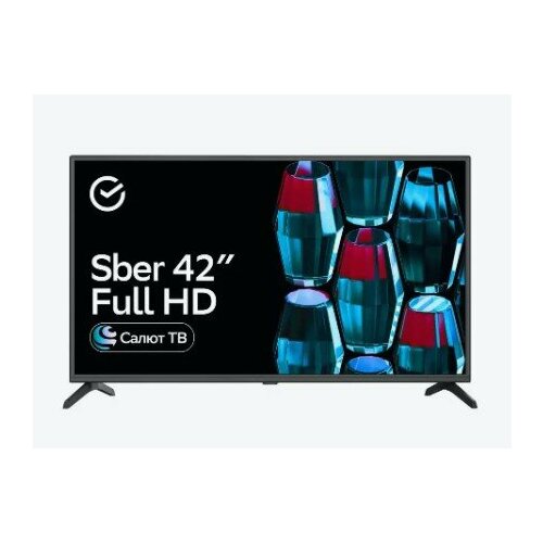 Телевизор Sber SDX-42F2018, Smart TV, Full HD, голосовое управление, ассистент Салют.