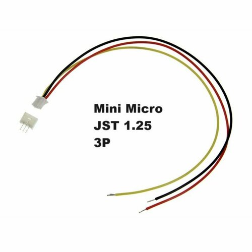 Адаптер переходник Mini Micro JST 1.25 (папа / мама) №1 кабель PH3 3-Pin TTL 3Pin GND JST T-1 3-х контактный разъем JST-XH PH 1,25 штекер с ответной фишкой запчасти FPV камера провод y образный провод серво разветвитель 15см для сервоприводов сплиттер jst servo адаптер 150мм bls 3 ds1071 1x3 2 54 mm awg 3 х жильный jr