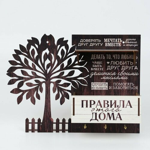 Ключница Правила дома дерево 271 х 201 см 842₽