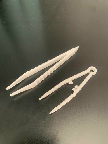 Изображение товара Набор пинцетов для кормления рептилий 100х30мм, 150х25мм белый