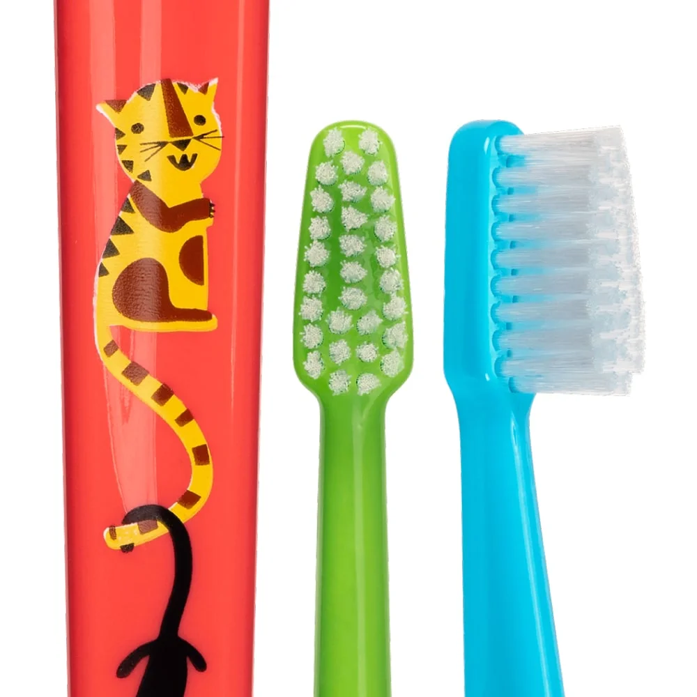 Зубные Щетки Детские Набор из 4-х детских зубных щеток TePe Zoo Extra soft (с 3 лет)