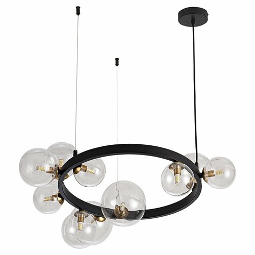 Люстра De Fran LP-4312 G9*10 20Вт 220В аркада BK черный/стекло