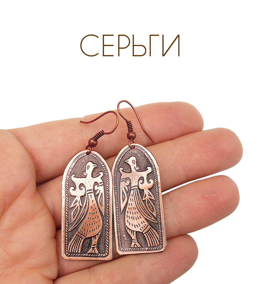 Серьги с подвесками Мастерская Алешиных, золотой — фото 1