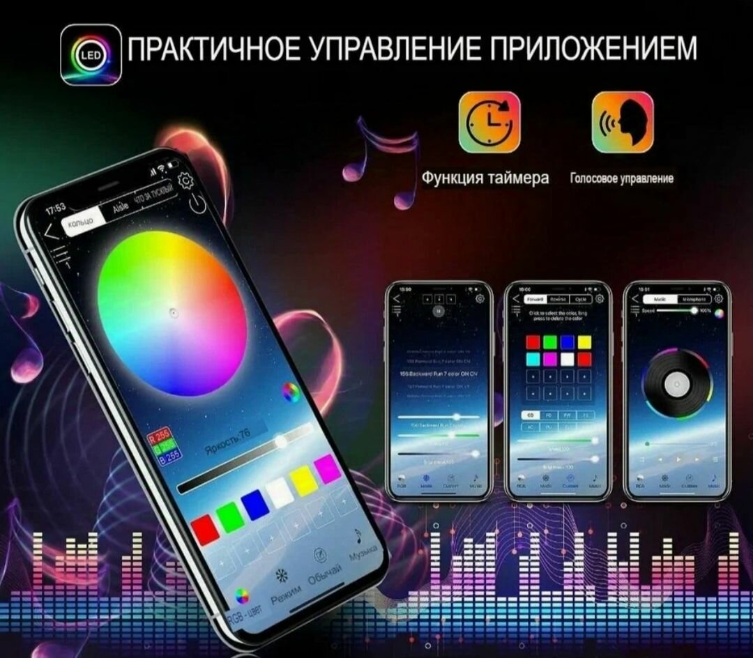 Умная RGB WiFi гирлянда с управлением со смартфона и голосовым управлением! — фото 1