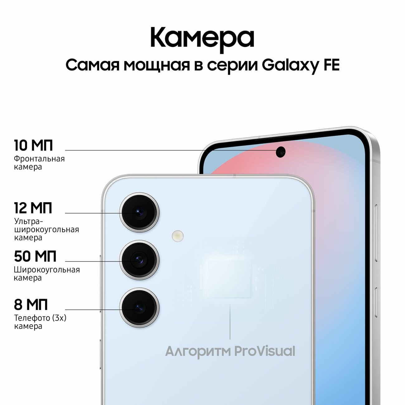 Смартфон Samsung Galaxy S24 FE 8/512 ГБ, Dual: nano SIM + eSIM, голубой — фото 1