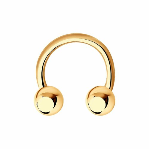 Пирсинг в бровь Diamant online, красное золото, 585 проба, средний вес 1.03 гр., золотой