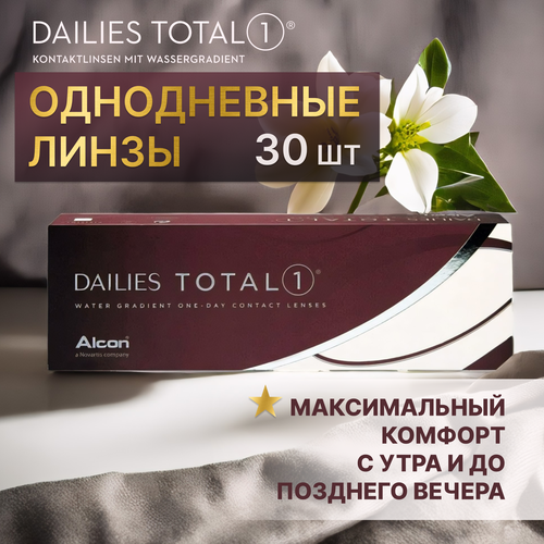 Контактные линзы Alcon "Dailies Total", однодневные, -2.75, 30 шт ...