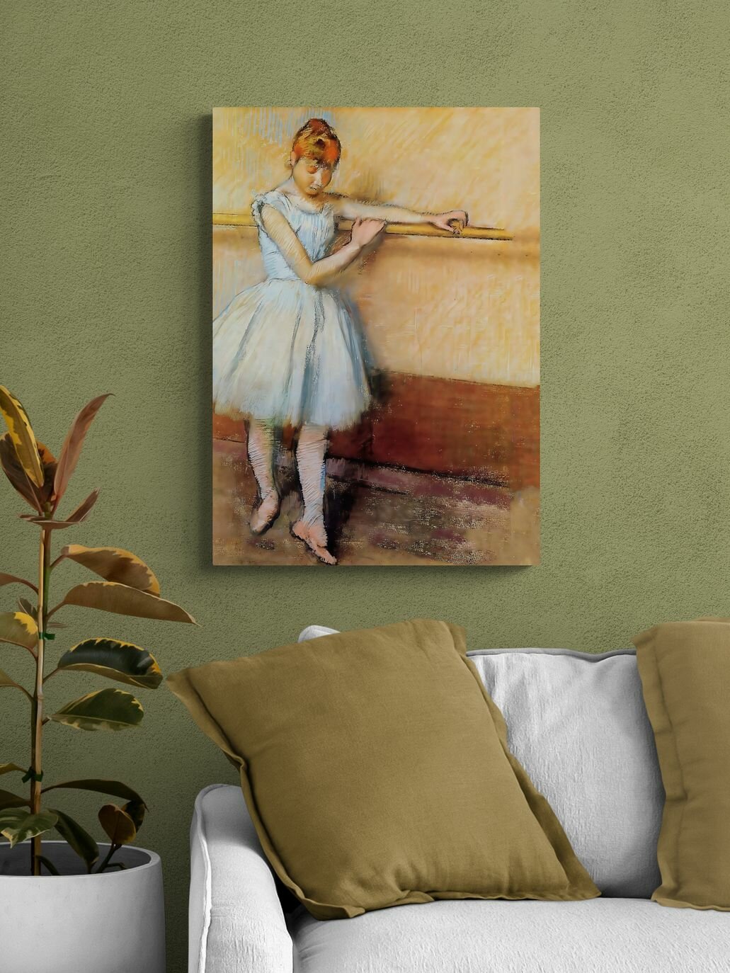 Эдгар Дега "Танцовщица у станка". Картина 70х50 на холсте — фото 1