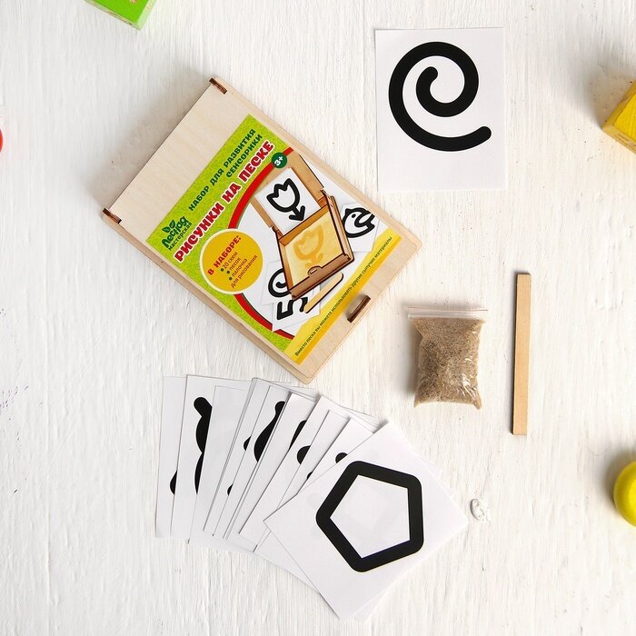 Набор для развития сенсорики Лесная мастерская "Рисунки на песке"