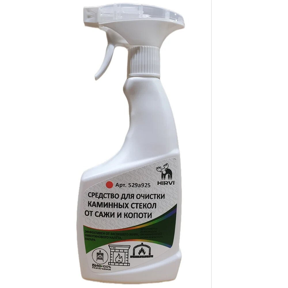 Средство для очистки каминных стекол от сажи и копоти HIRVI SMOKE CLEAN Kamin 0.5 л 529а925