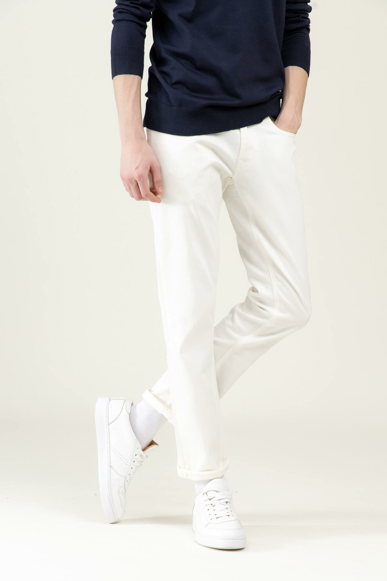 Джинсы зауженные TERRA PRO, размер 29, white