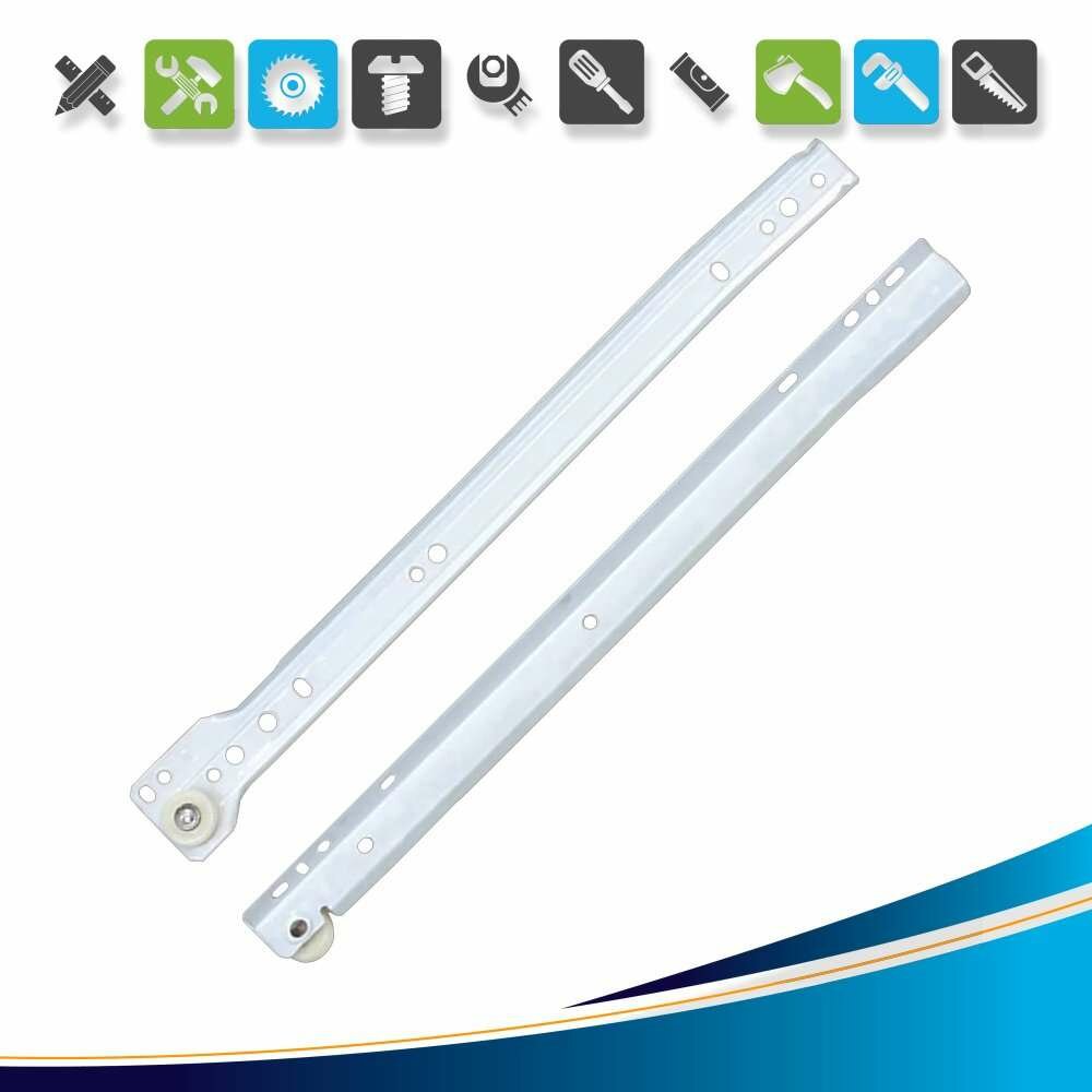 Направляющие роликовые DS01W.1/400 металл цвет белый