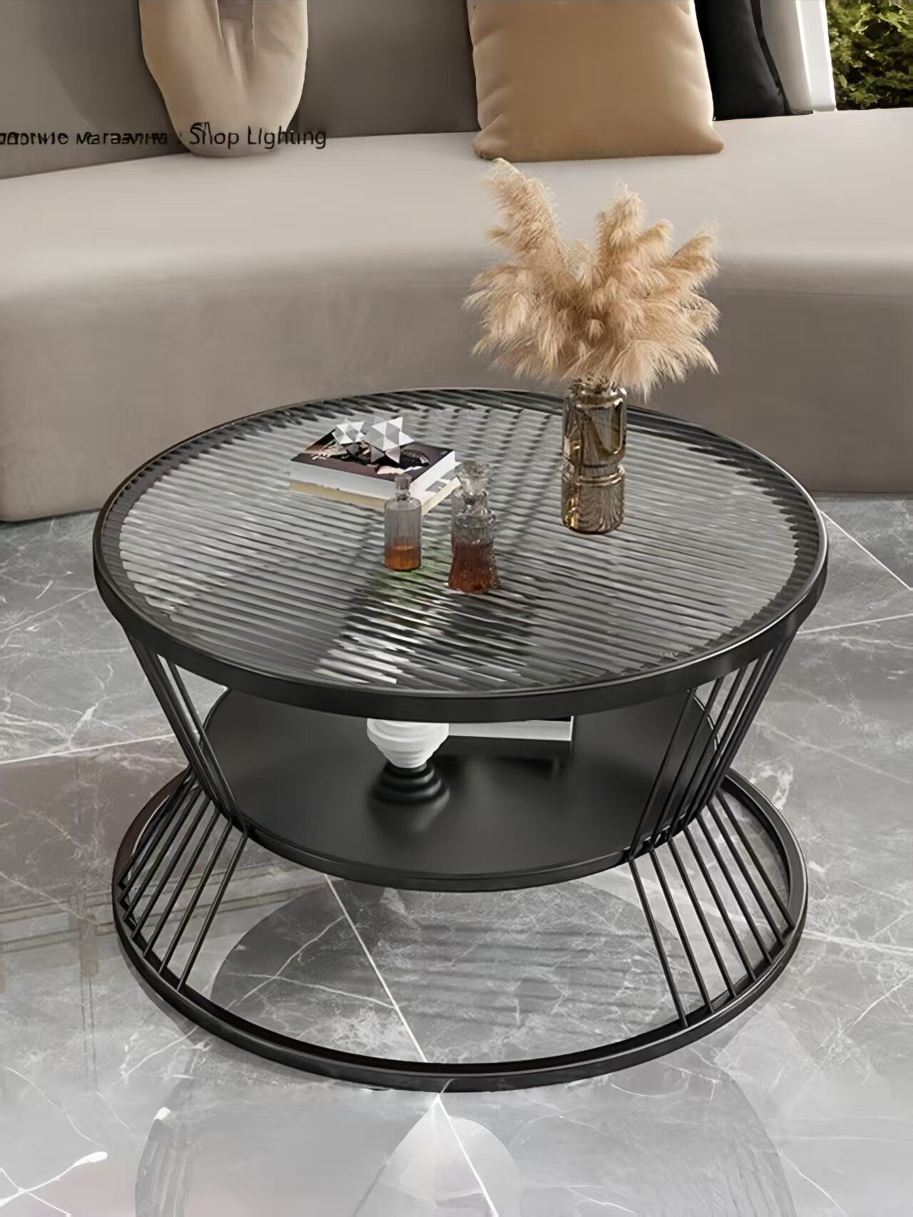 Журнальный столик Shop Lighting TZ011, металл, стекло, классический стиль