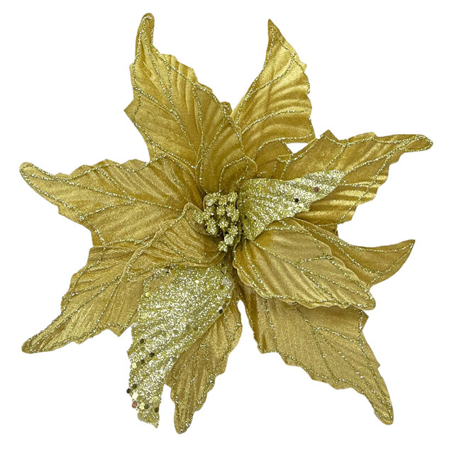 Пуансеттия Bienne Dorato 30 см клипса