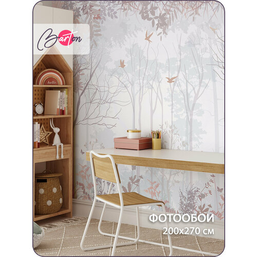 фото Фотообои на стену флизелиновые 3d лес абстракция 200х270 см bartonwall n062 barton wallpapers