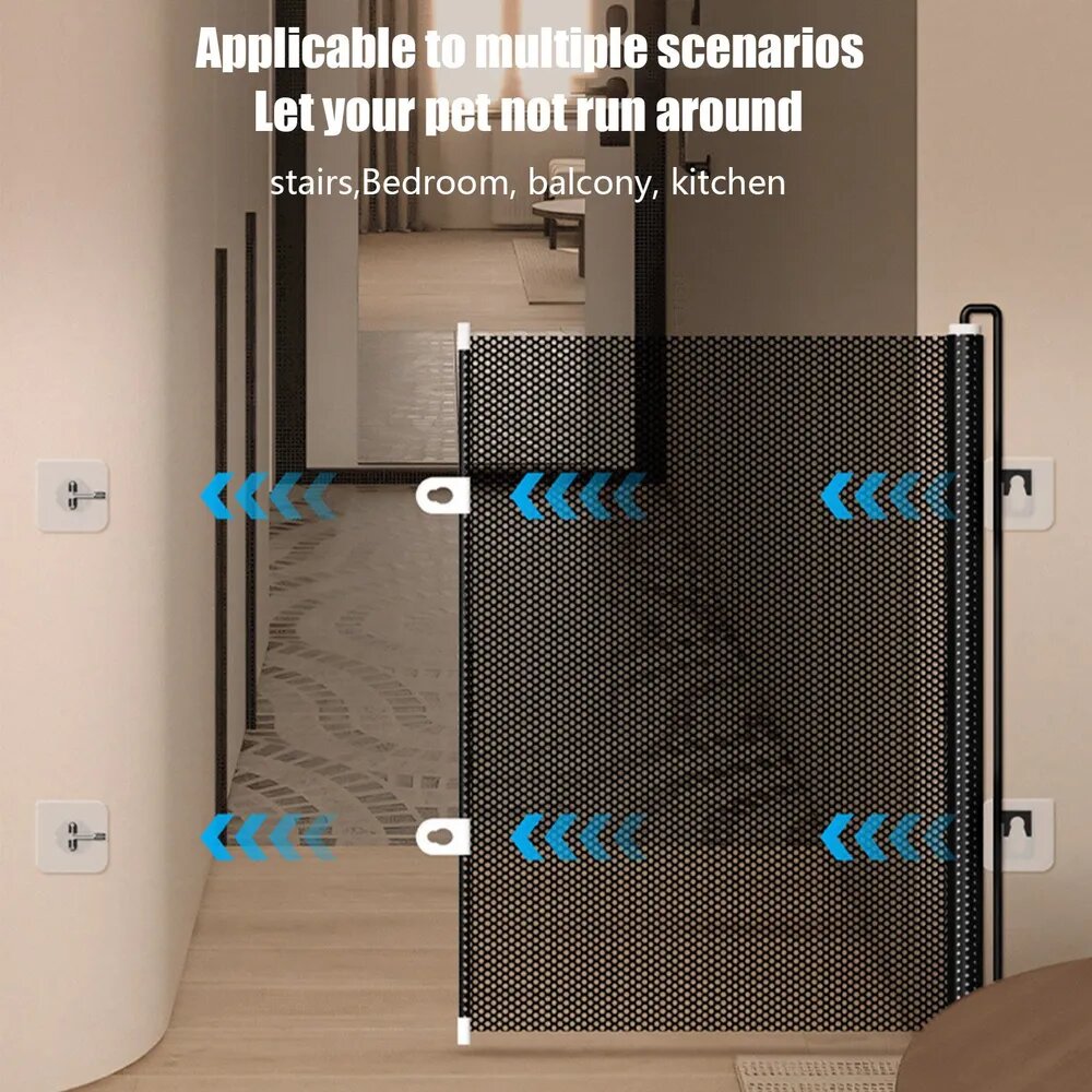 Раздвижные Ворота Безопасности (черный 58x125 см) / Защитный Выдвижной Барьер