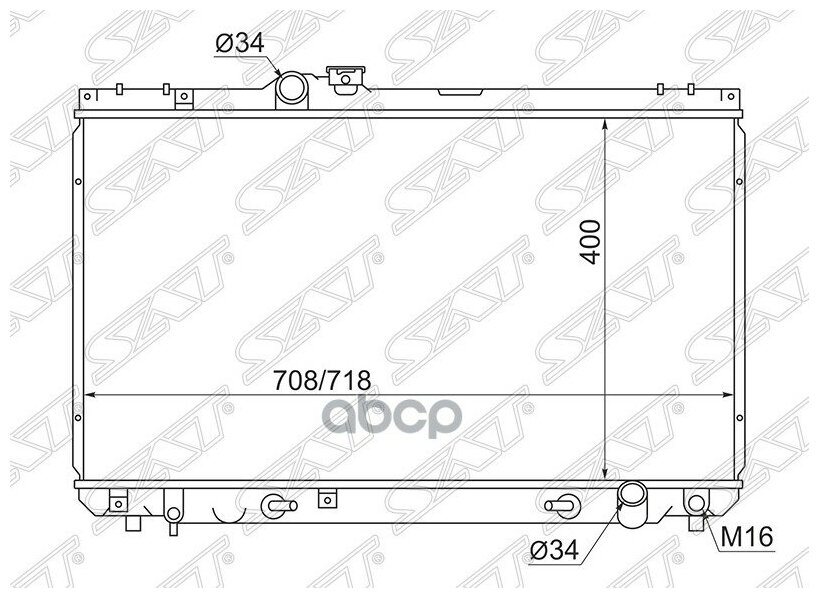 Радиатор Toyota Mark Ii (X100, X110) 96-04 / Chaser (X100) 96-01 / Cresta (X100) 96-01 / Mark Ii Wago Sat арт. SG-TY0005-100