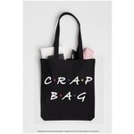 Сумка. Crap bag (черная, 38х43 см, длина ручек 58 см) - изображение