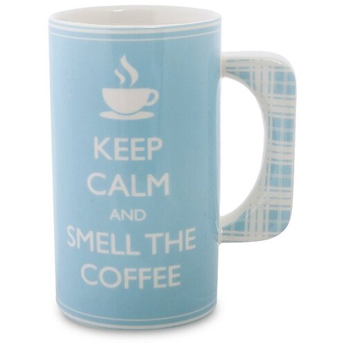 Кружка Keep Calm and Smeel The Coffee (голубая) Объем: 550 мл Topchoice