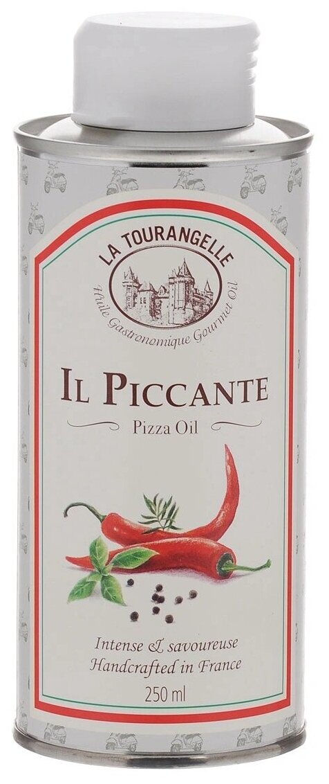 250 мл, La Tourangelle II Piccante Pizza Oil смесь растительных масел для пиццы с перцем